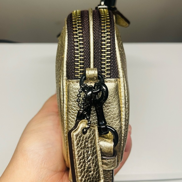 Coach Gold Sadie Crossbody Clutch - Picture 6 of 11